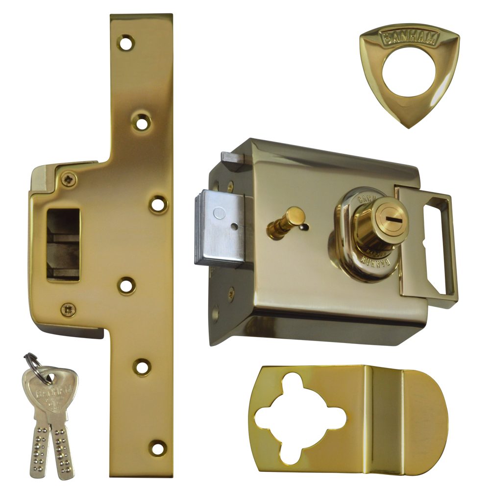 Banham L2000 Rimlock - L15107 - Satin Brass - L2000