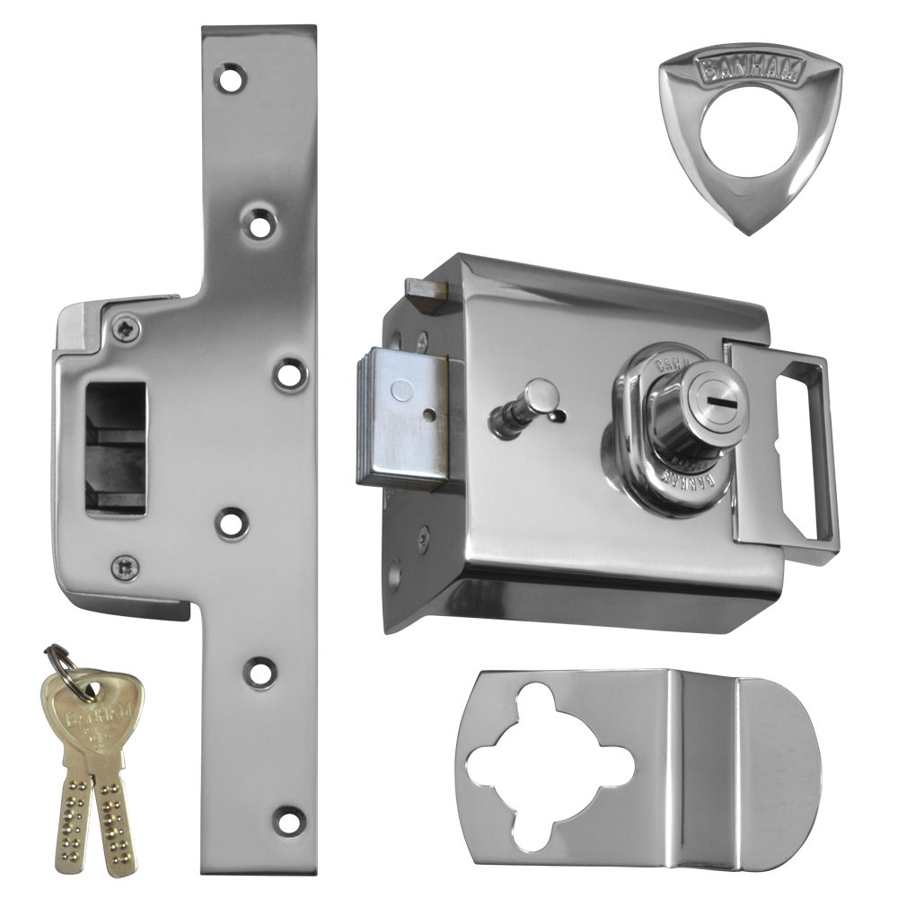 Banham L2000 Rimlock - L15415 - Satin Chrome - L2000