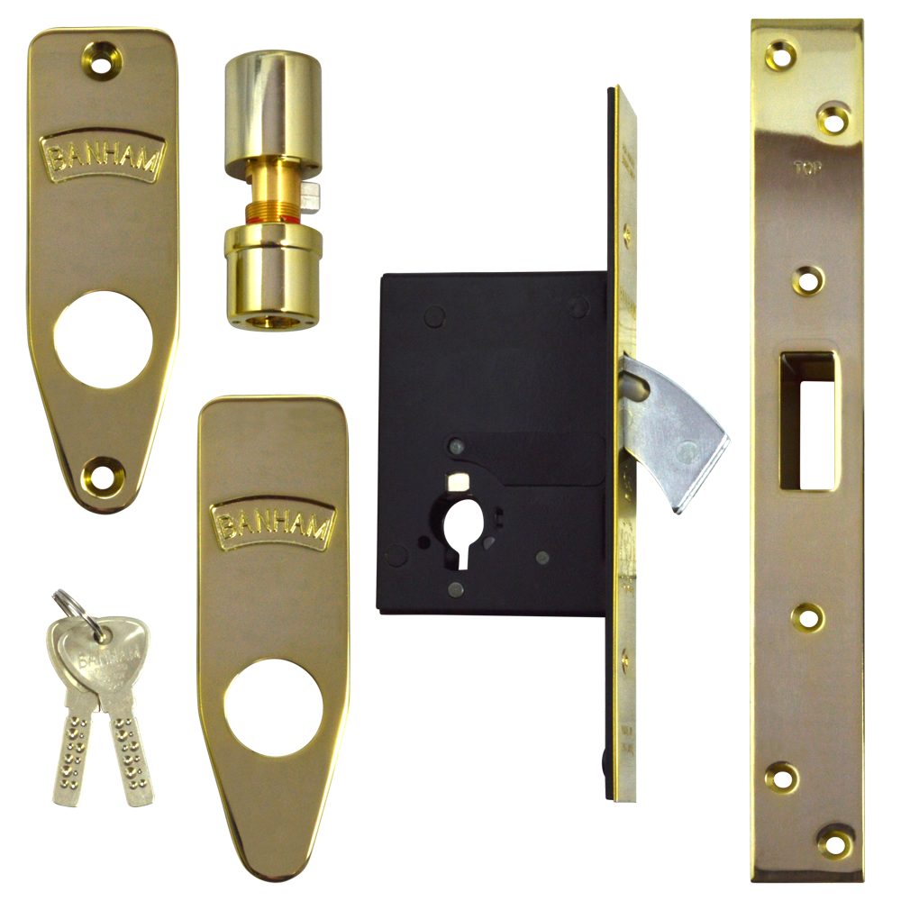 Banham M2002 Deadlock - L15417 - Polished Brass - M2002