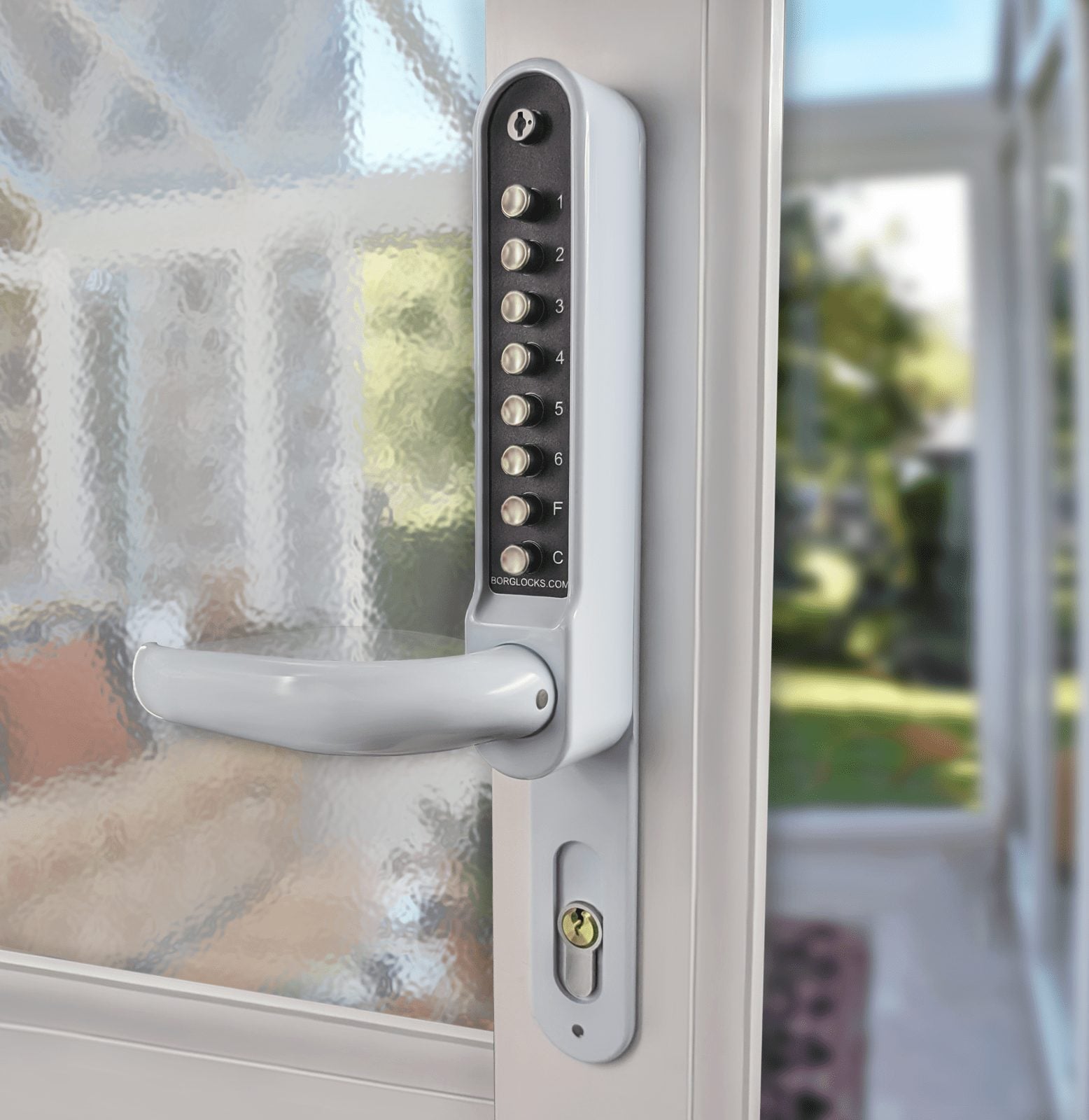 BORG LOCKS BL6100 ECP Narrow Style Digital Lock With UPVC Extension