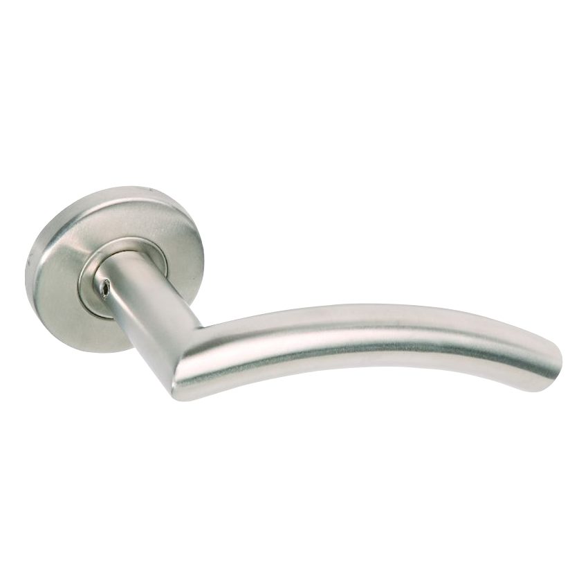 BRITON Curved Mitred Lever on Rose with Round Bar