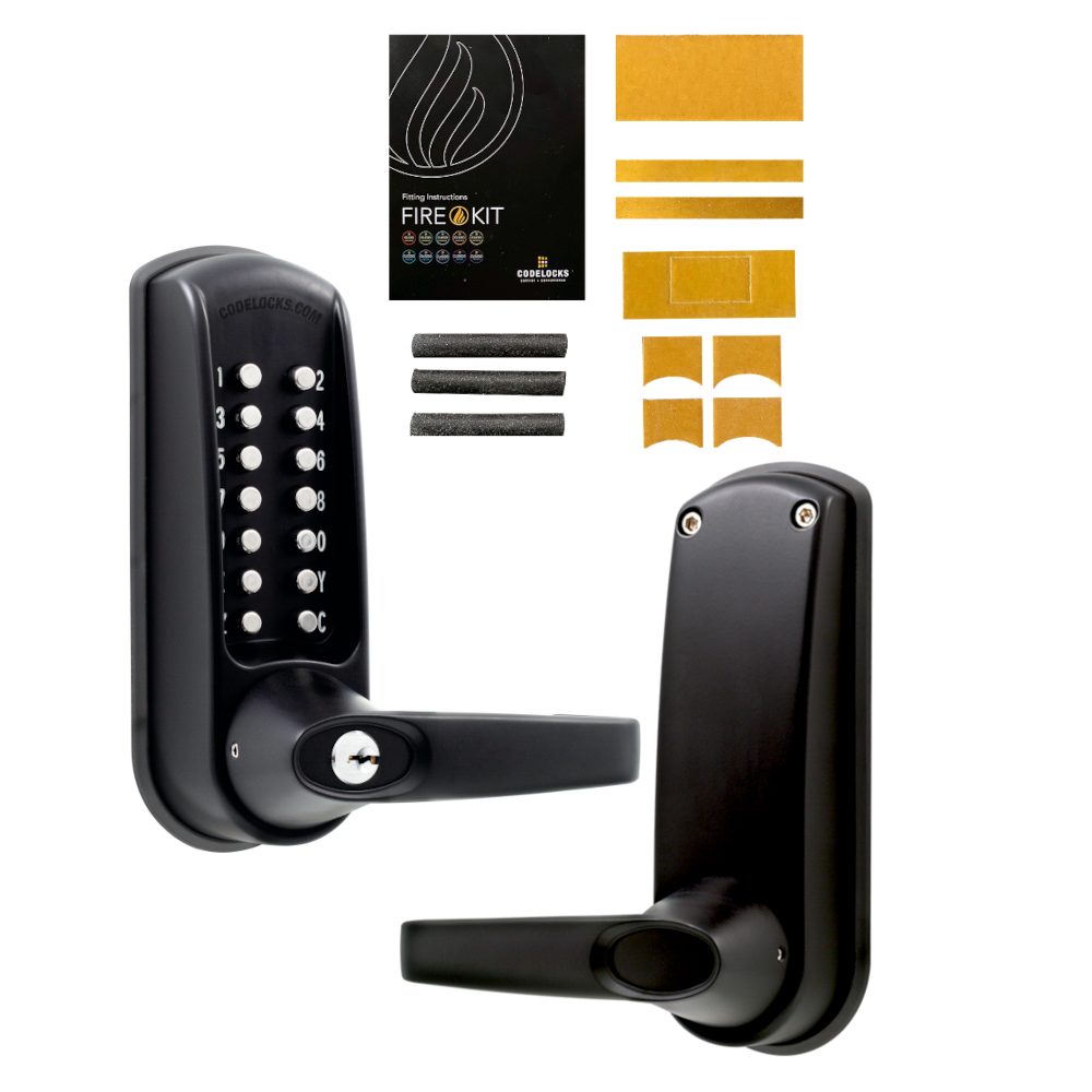 CODELOCKS CL0610 Marine Grade Digital Lock With Tubular Latch - L35798 - Black - 0610 BK MG FKP