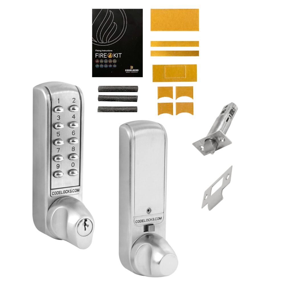 CODELOCKS CL2255 Battery Operated Digital Lock - L35800 - Steel - 2255 BS FKP
