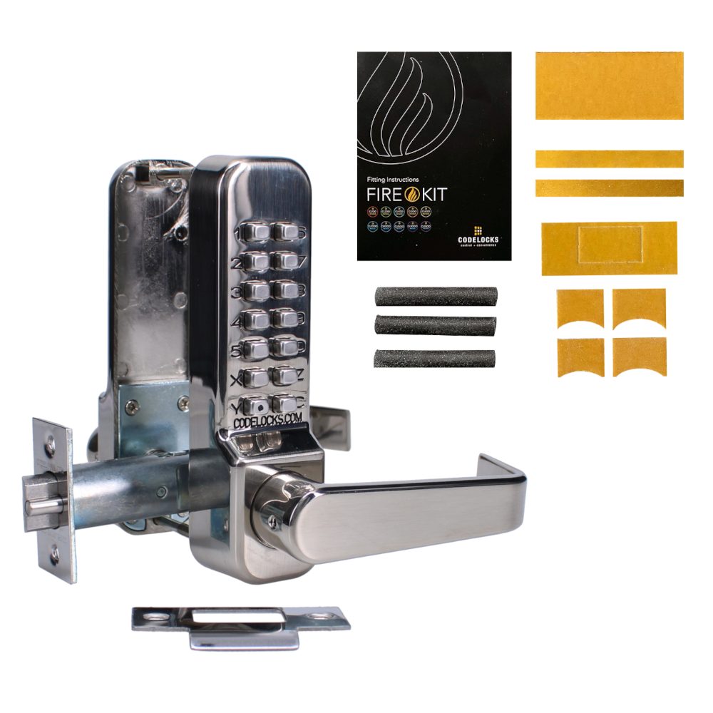 CODELOCKS CL415 Digital Lock With Tubular Latch - L35785 - Stainless Steel - 0415 SS FKP
