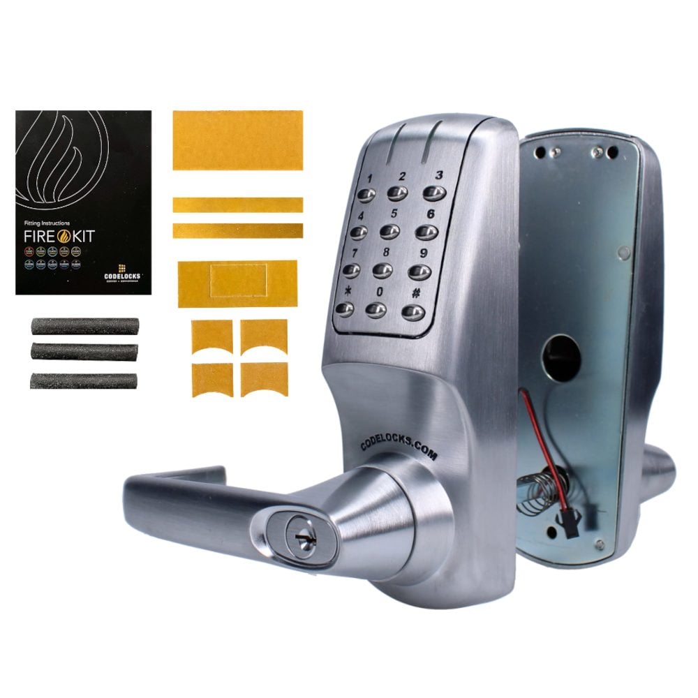 CODELOCKS CL5010 Battery Operated Digital Lock - L35803 - Stainless Steel - CL5010 BS FKP