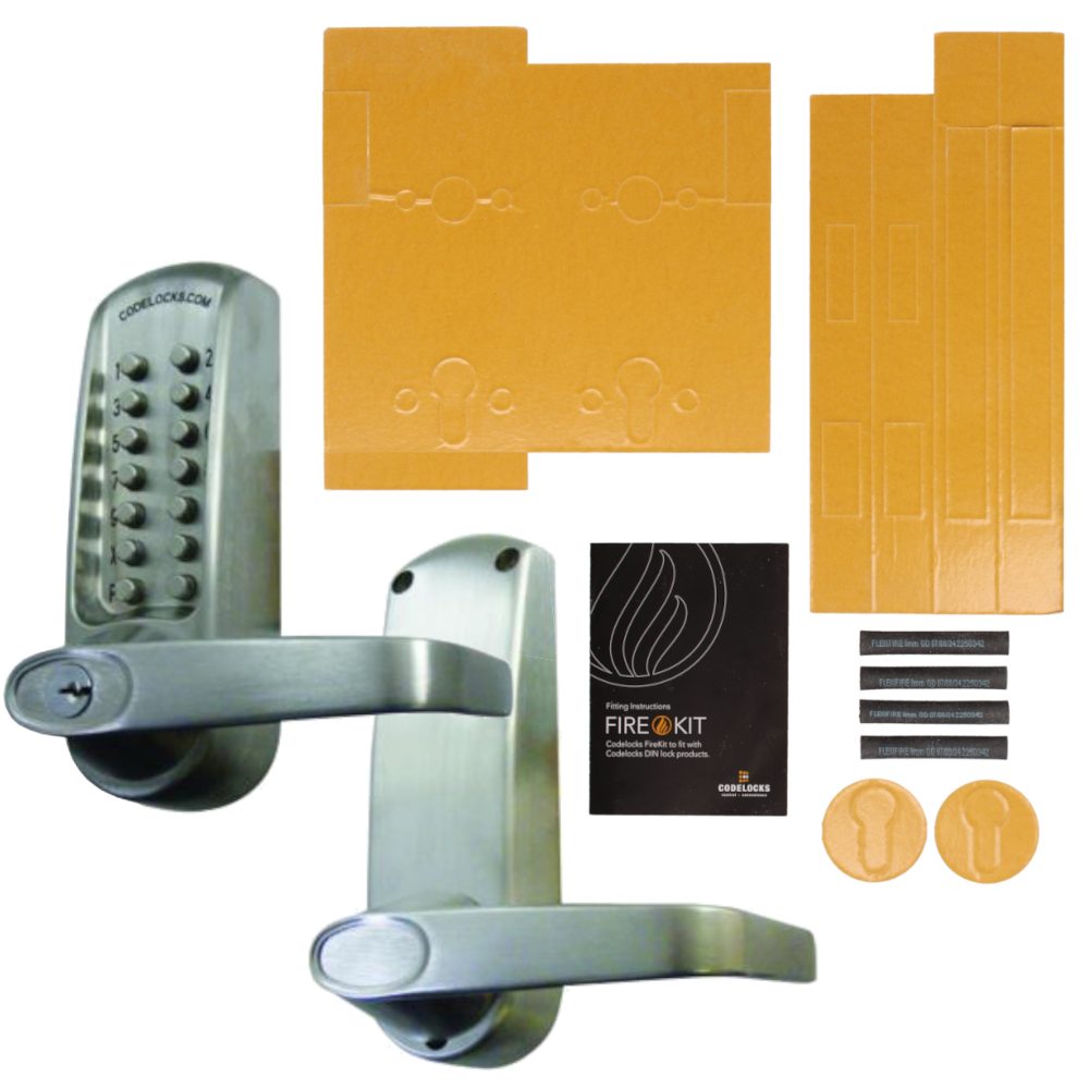 CODELOCKS CL620 Digital Lock With Mortice Lock &amp; Cylinder - L35797 - Stainless Steel - 0620 BS FKP