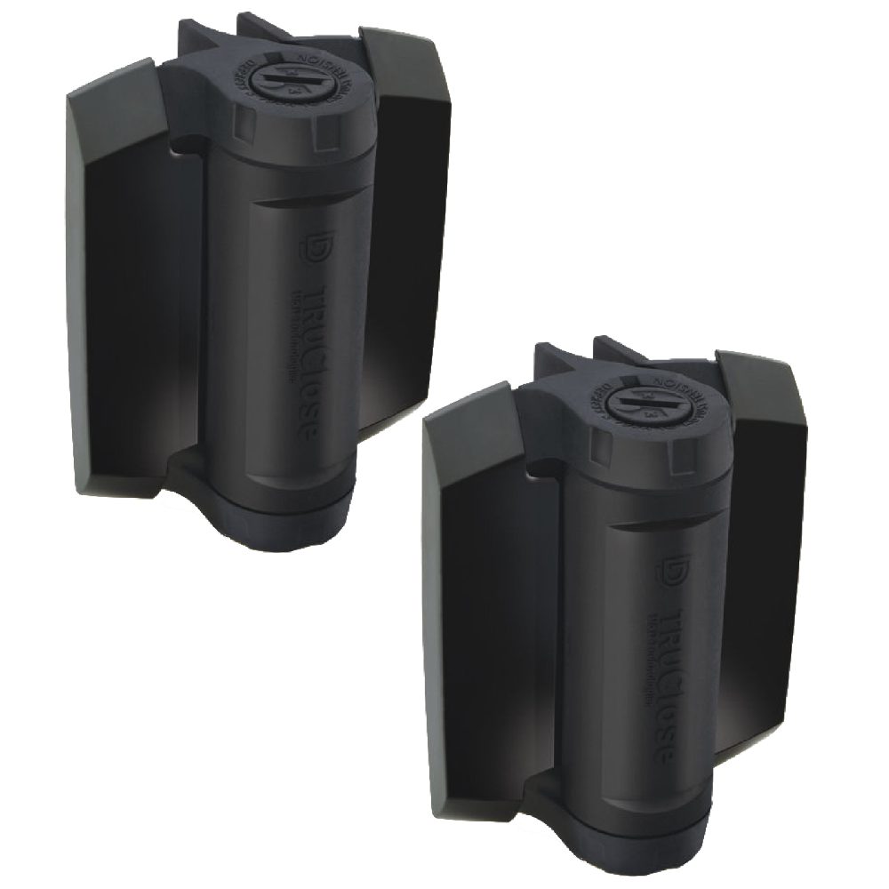 D&amp;D Truclose Heavy Duty Hinges for Narrow Metal Gates - L36399 - Black - DD-TCHD1AL2S3BT