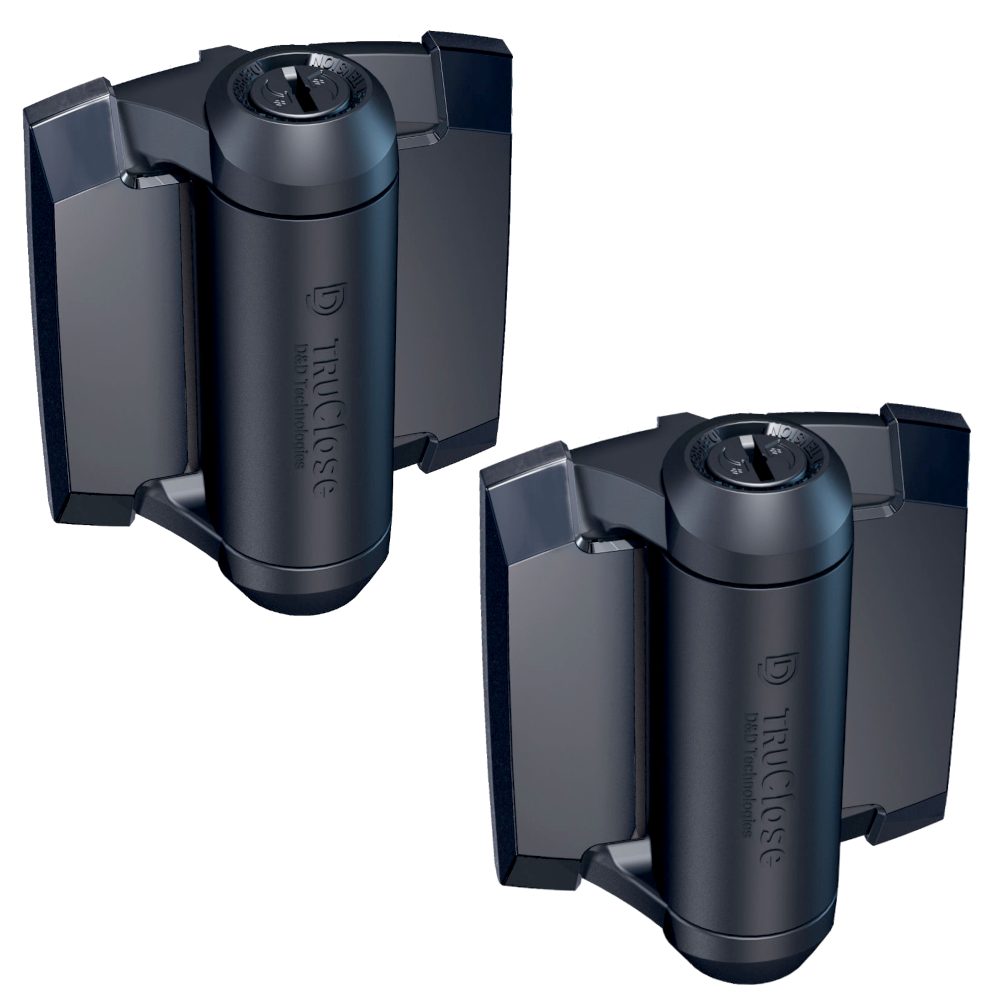 D&amp;D Truclose Regular Hinges for Metal Gates - L36396 - Black - DD-TCA1S3BT
