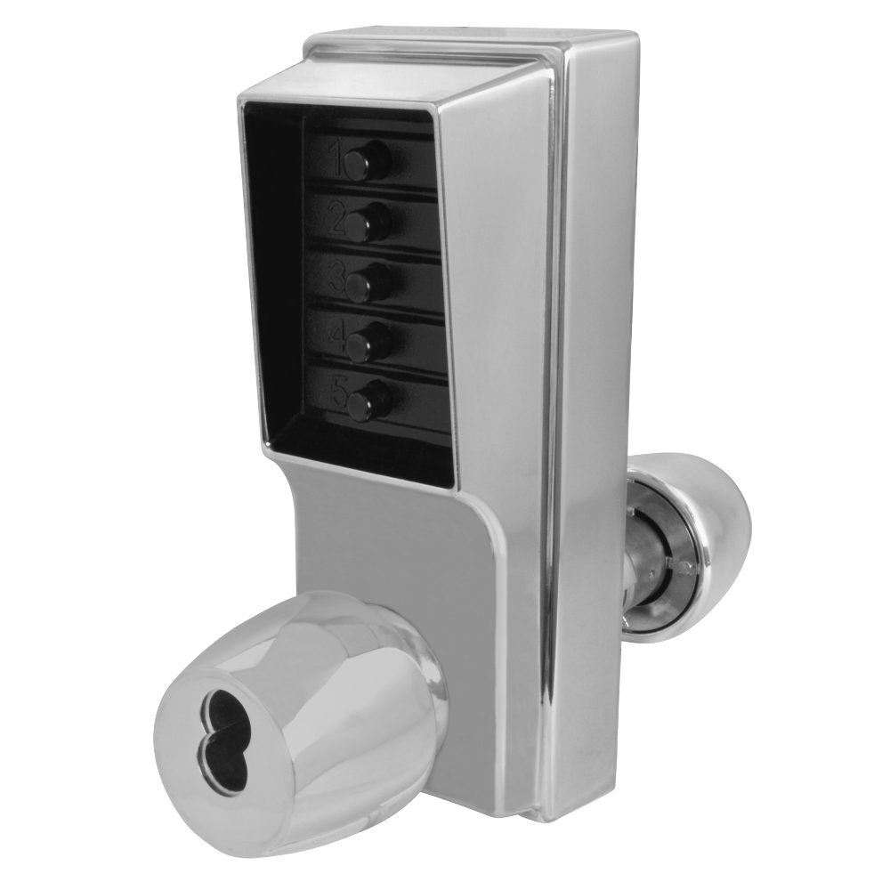 DORMAKABA Series 1000 1041B Knob Operated Digital Lock With Key Override &amp; Passage Set