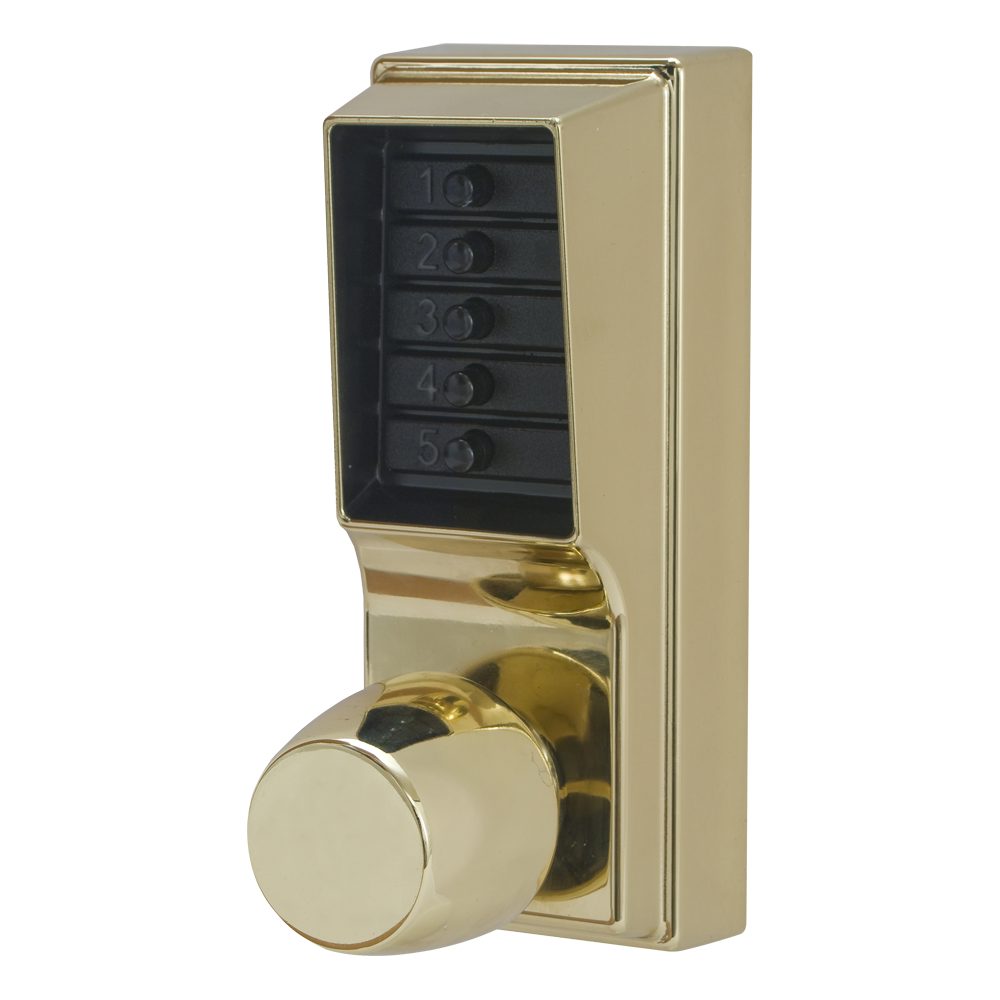DORMAKABA Simplex 1000 Series 1011 Knob Operated Digital Lock - L2931 - Polished Brass - 1011-03