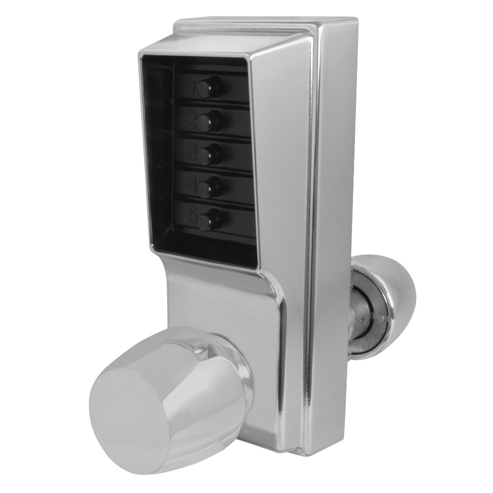 DORMAKABA Simplex 1000 Series 1031 Knob Operated Digital Lock With Passage Set - 3706 - Satin Chrome - 1031-26D