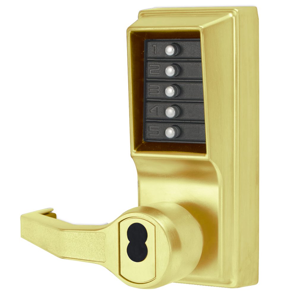 DORMAKABA Simplex L1000 Series L1021B Digital Lock Lever Operated - L10350 - Polished Brass - LR1021B-03