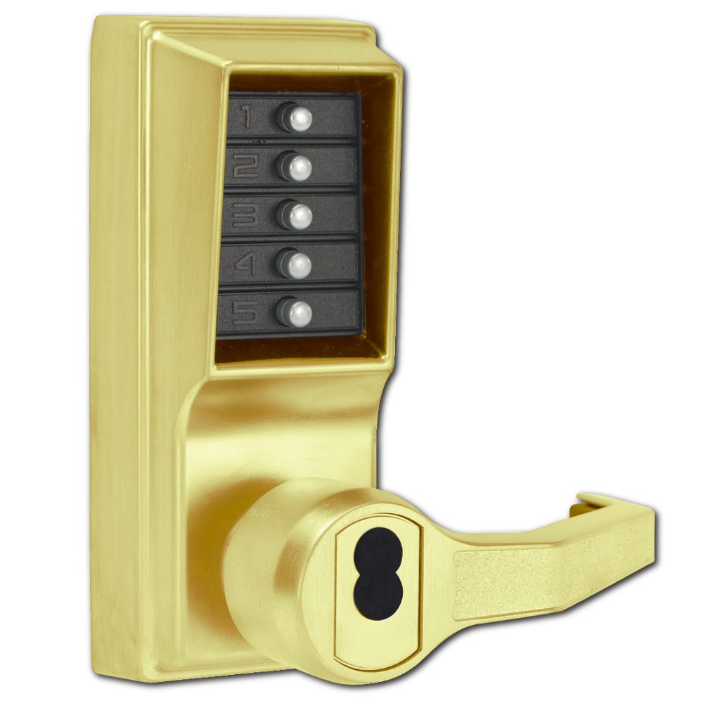 DORMAKABA Simplex L1000 Series L1021B Digital Lock Lever Operated - L10351 - Polished Brass - LR1021B-03
