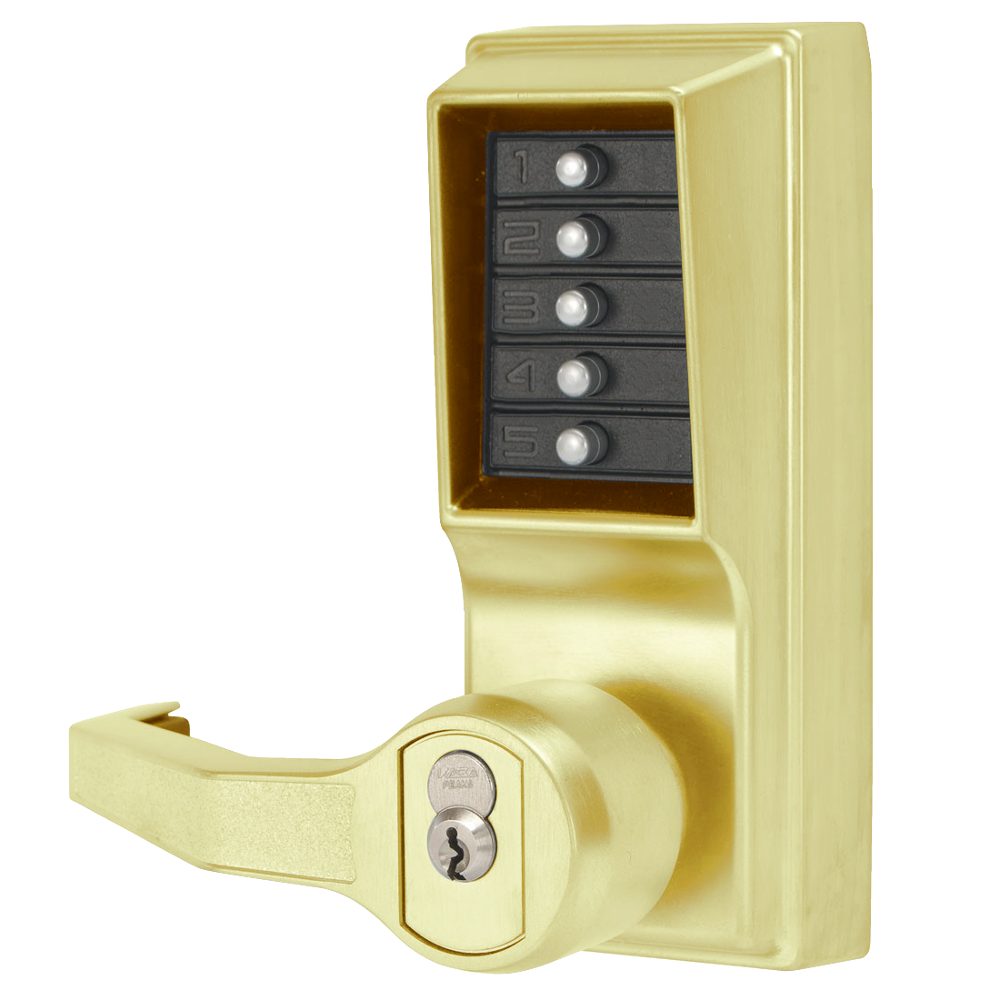DORMAKABA Simplex L1000 Series L1021B Digital Lock Lever Operated - L8453 - Polished Brass - LL1021B-03
