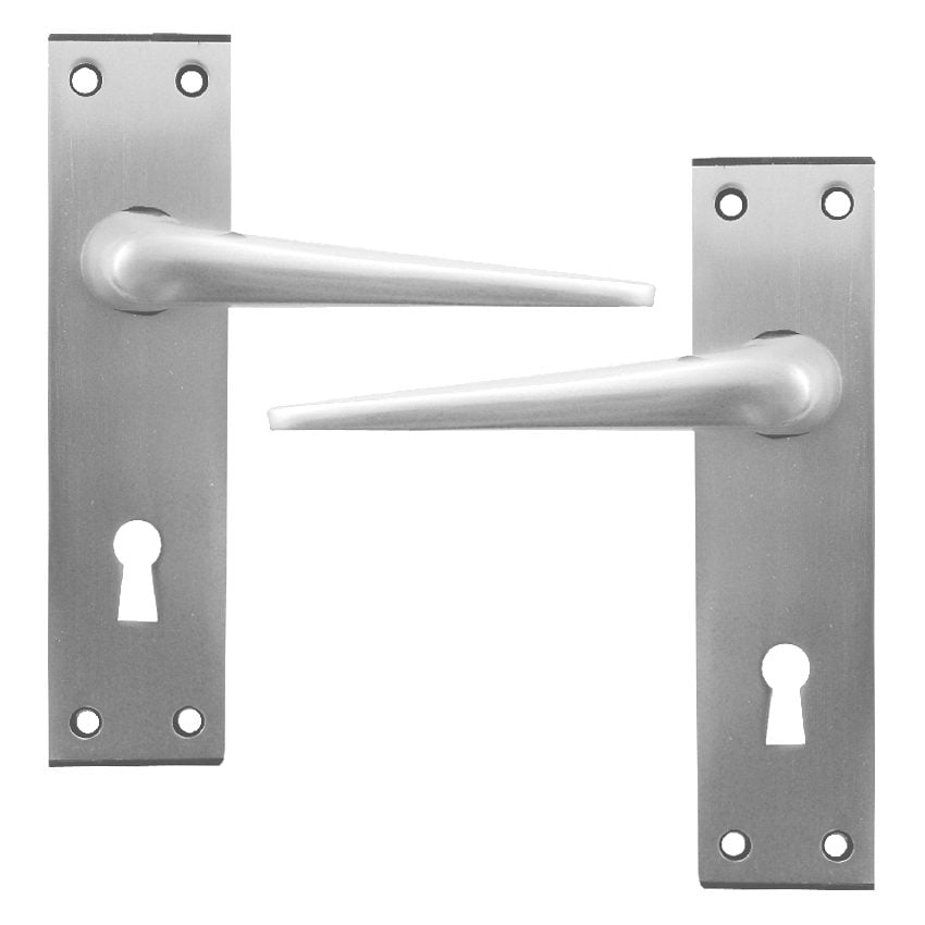 DORTREND 4212 Shirley Plate Mounted Lever Lock Furniture - L4278 - Anodised Aluminium - ZZ4211
