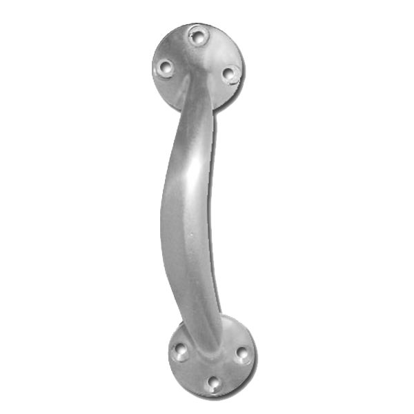 DORTREND 591SA Front Fix Cranked Pull Handle - L4298 - Anodised Aluminium - 591SA