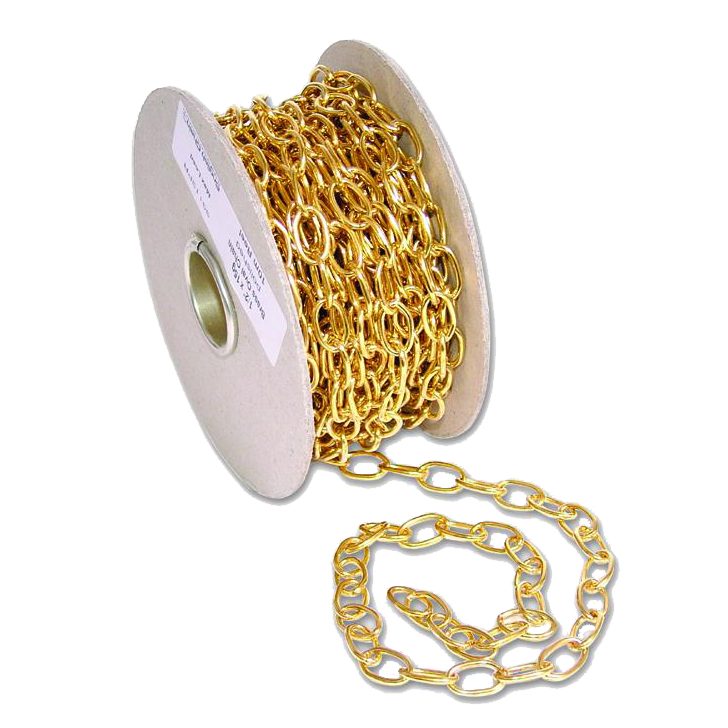 ENGLISH CHAIN 331 Brass Oval Chain - L1269 - Polished Brass - 33113PR