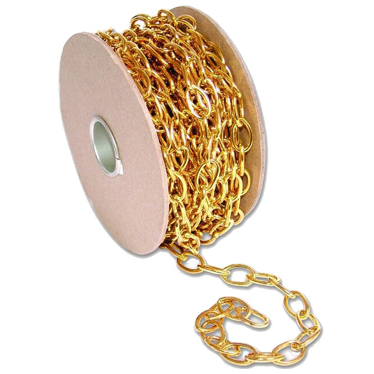 ENGLISH CHAIN 331 Brass Oval Chain - L1270 - Polished Brass - 33116PR