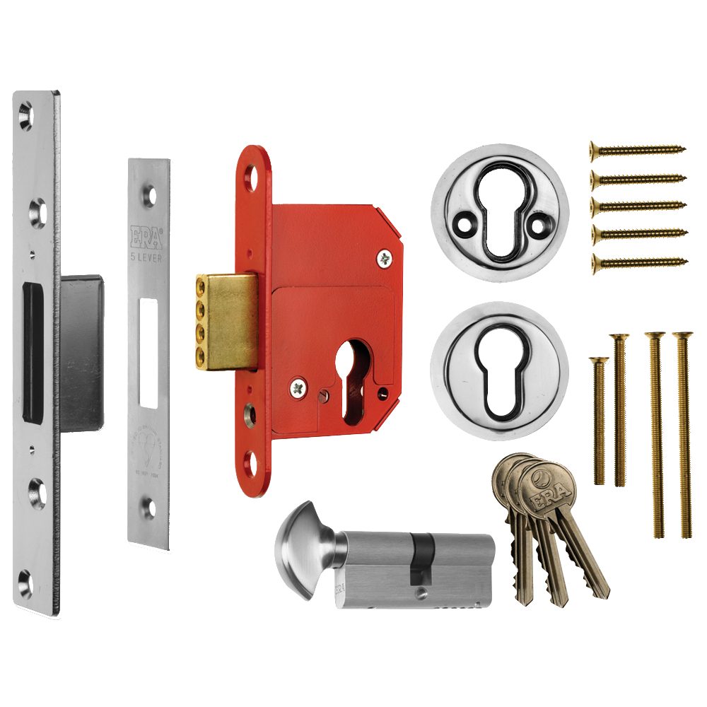 ERA 233 Fortress BS Euro Keyless Egress Key &amp; Turn Deadlock With Cylinder