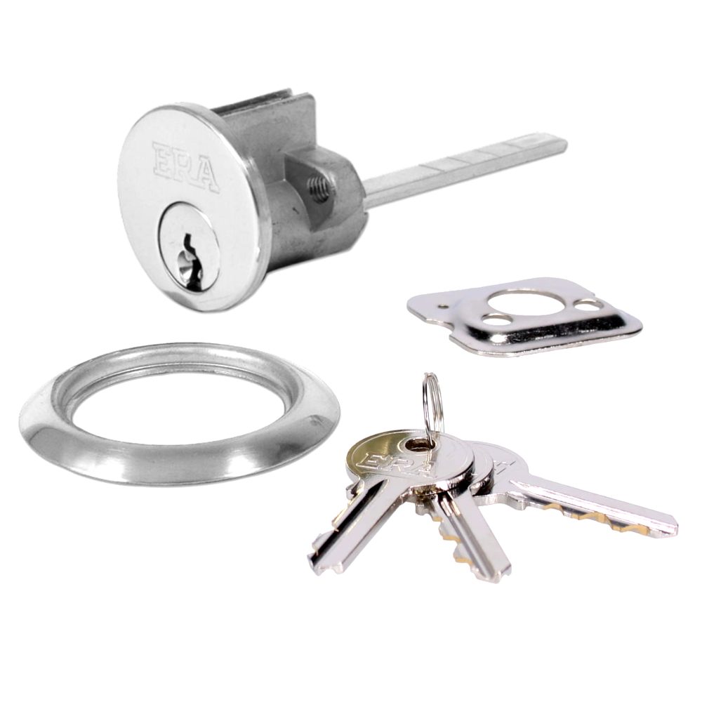 ERA 863 5-Pin Rim Cylinder - L24189 - Polished Chrome - 863-67