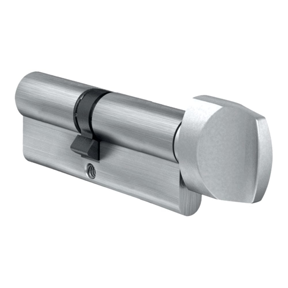 EVVA A5 KDZ Euro Key &amp; Turn Cylinder KD - L15471 - 46/T46 - Nickel Plated - A5 KDZ 46-K46 KD