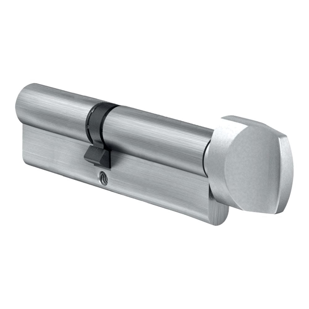 EVVA A5 KDZ Euro Key &amp; Turn Cylinder KD - L15476 - 61/T61 - Nickel Plated - A5 KDZ 61-K61 KD