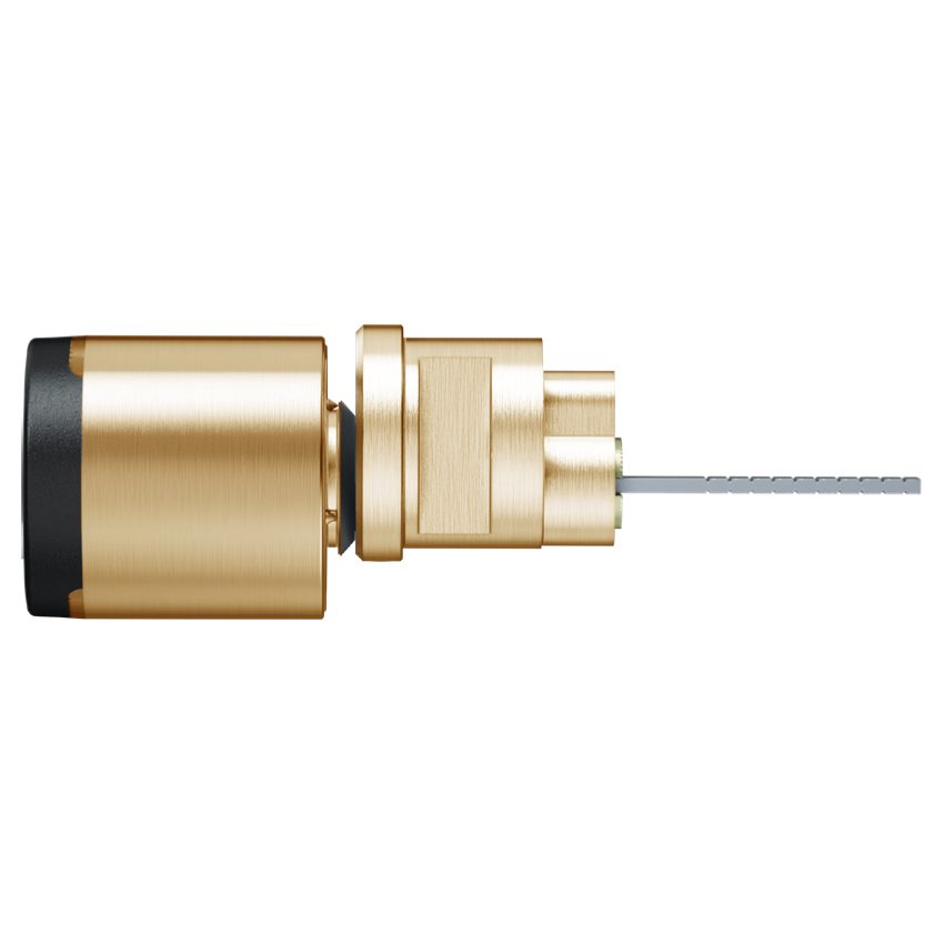 EVVA AirKey Rim Proximity Cylinder - L31673 - Polished Brass - E.A.AI.AZ29-S.RC1.MP