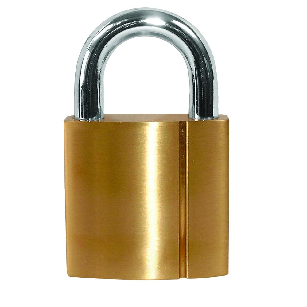 EVVA Brass Open Shackle Padlock Body - L12680 - Polished Brass - PADLOCK BODY 55mm STD