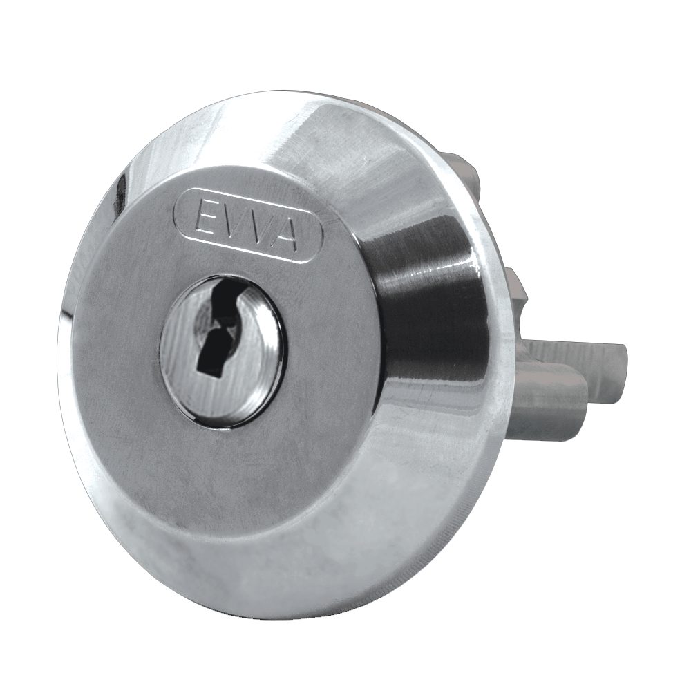 EVVA ICS SC1 Rim Cylinder Keyed To Differ - L34738 - Polished Chrome - ICS SC1 PC 003EI KD