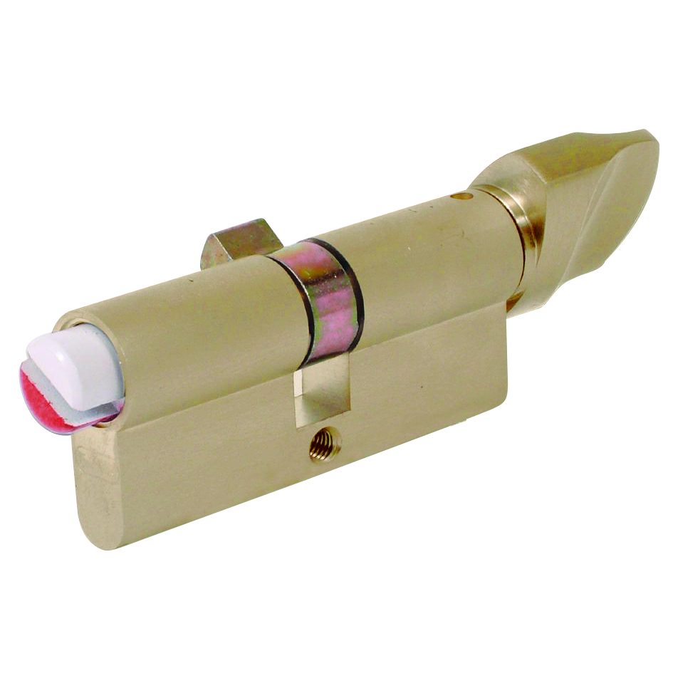 EVVA KDZ Euro WC Cylinder - L9686 - Polished Brass - OKZ 36-K36 WC