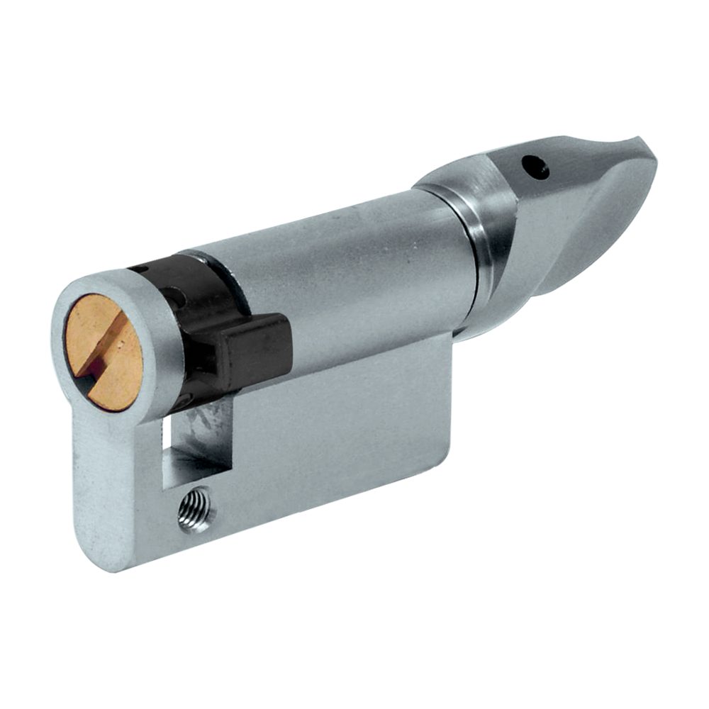 EVVA KHZ Euro Half Turn Cylinder - L7025 - 46mm - Nickel Plated - KHZ/37