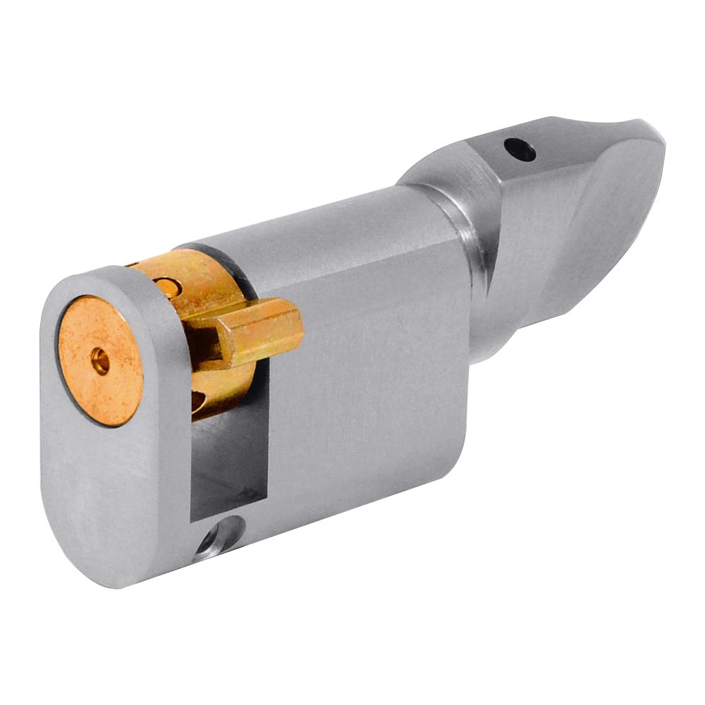 EVVA OKHZ Oval Half Turn Cylinder - L7030 - 41mm - Nickel Plated - OKHZ/32