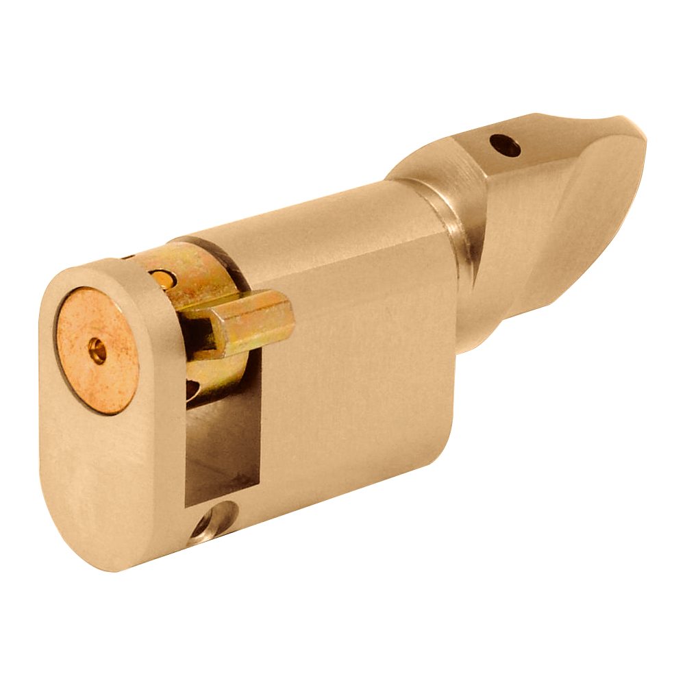 EVVA OKHZ Oval Half Turn Cylinder - L7029 - 41mm - Polished Brass - OKHZ/32