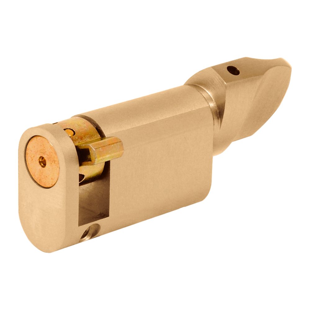 EVVA OKHZ Oval Half Turn Cylinder - L7031 - 46mm - Polished Brass - OKHZ/37