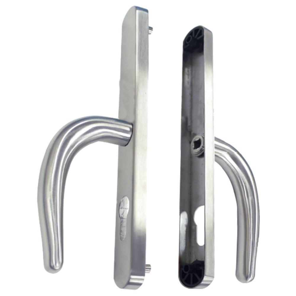 FULLEX Nanocoast Plate Mounted Lever Handle Furniture - L28735 - Polished Silver - DH243H68MPSSNANO