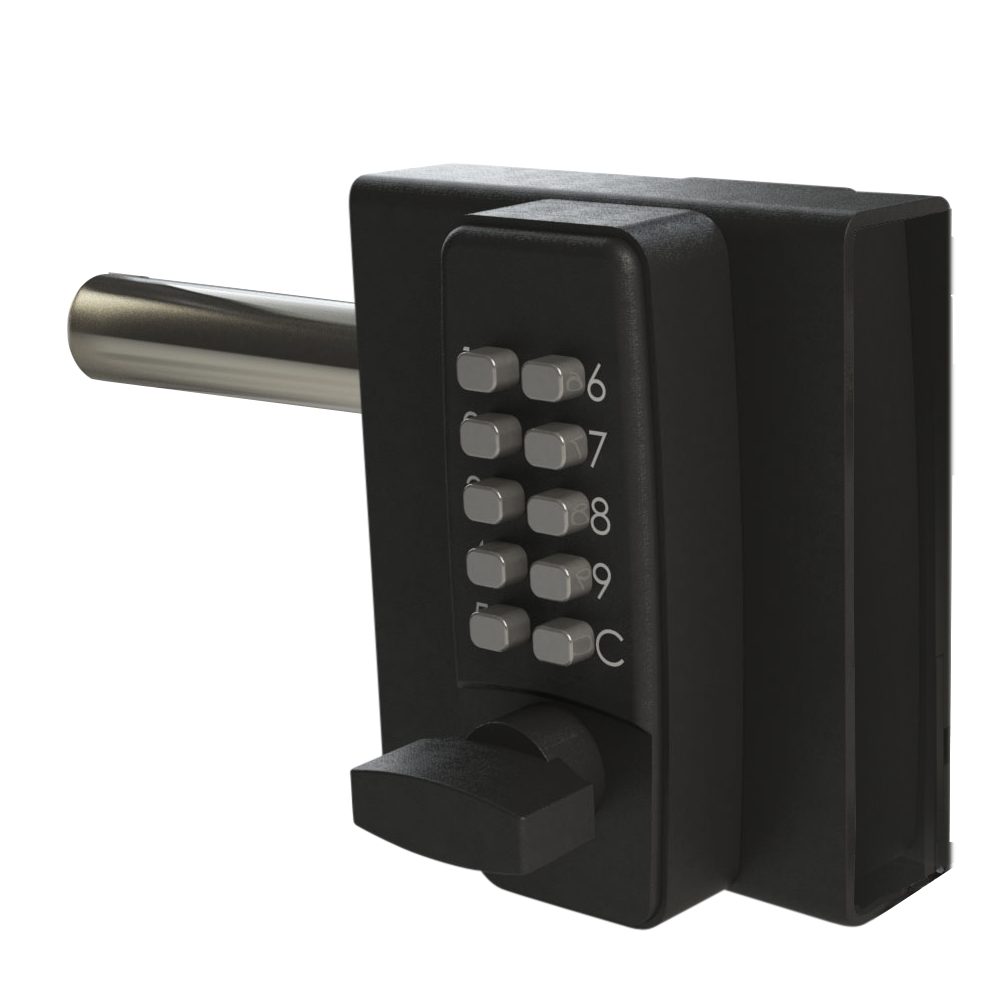 GATEMASTER DGLS Single Sided Handed Digital Gate Lock - L26923 - Black - DGLS02R