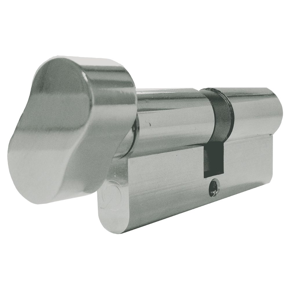 GreenteQ Gamma Euro Key &amp; Turn Cylinder - L27091 - 40/T40 - Nickel Plated - 2QCY0727
