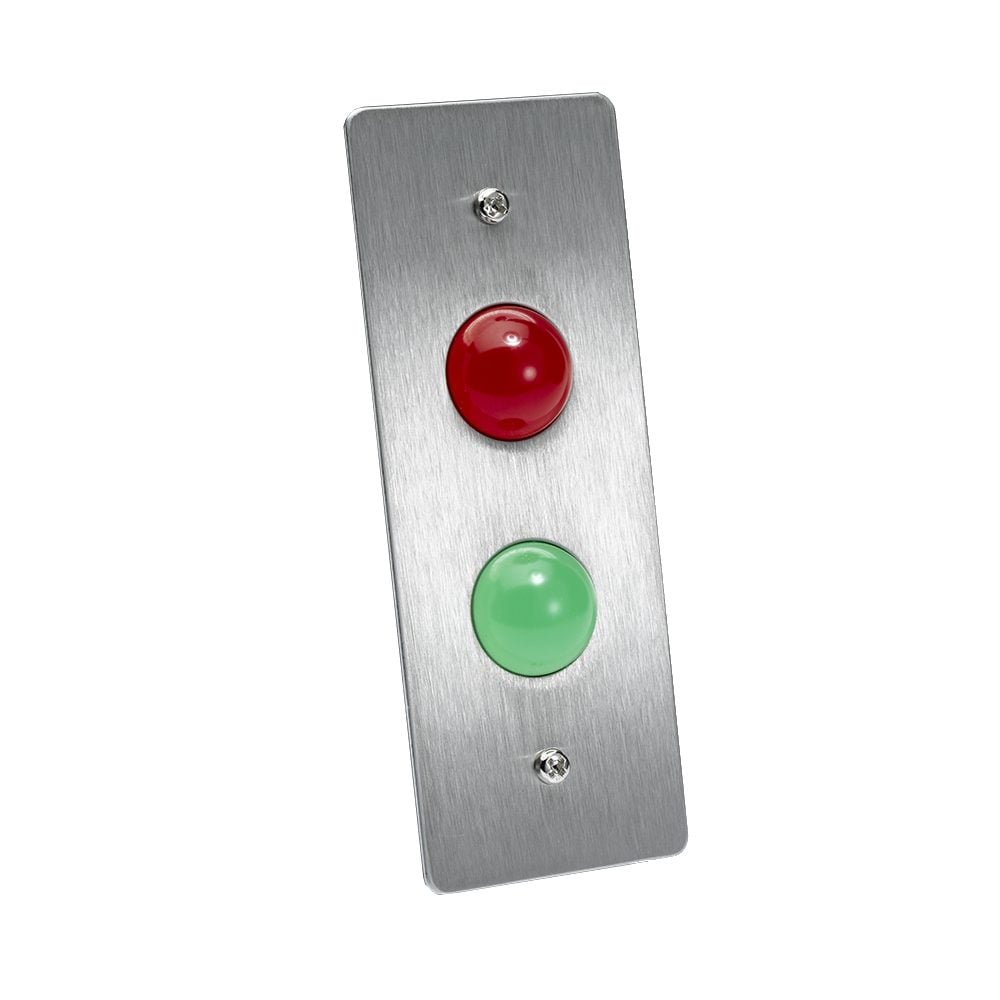 ICS TLM range LED Indicator Plate 1 Gang SS Red Green