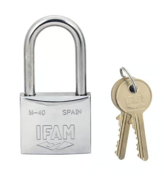 IFAM Stainless Steel Long Shackle Padlock 40mm