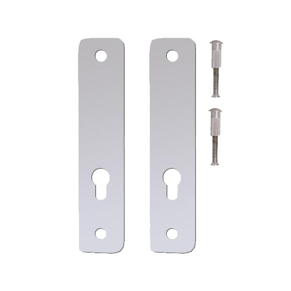 KICKSTOP 2300 230mm Lock Guard (50mm Wide) - L19655 - Chrome Plated - 2300EUCP