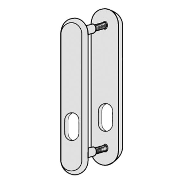 KICKSTOP 9600 188mm LockGuard - L8366 - Satin Chrome - 9600OVSC