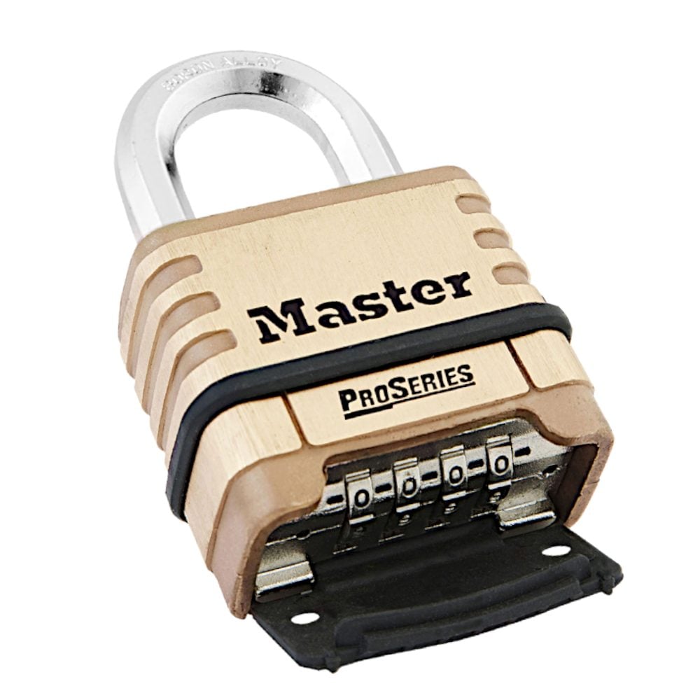 MASTER LOCK ProSeries 1175D Combination Padlock Open Shackle 57mm Brass Body