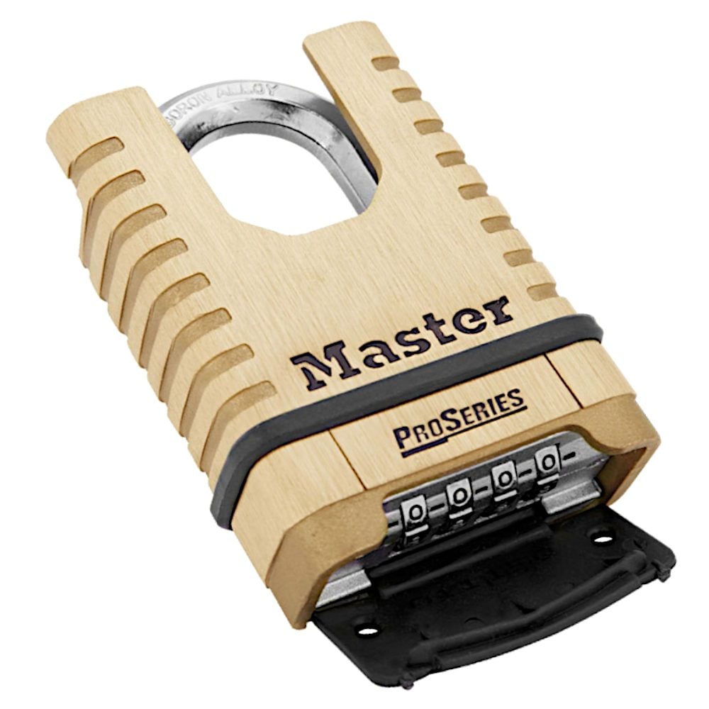 MASTER LOCK ProSeries 1177D Combination Padlock Closed Shackle 57mm Brass Body