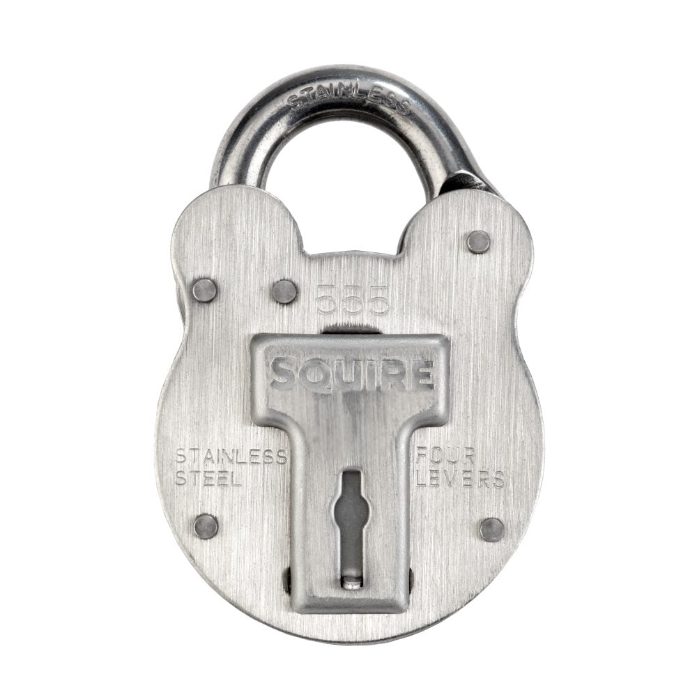 SQUIRE 555 Stainless Steel Old English Marine Padlock