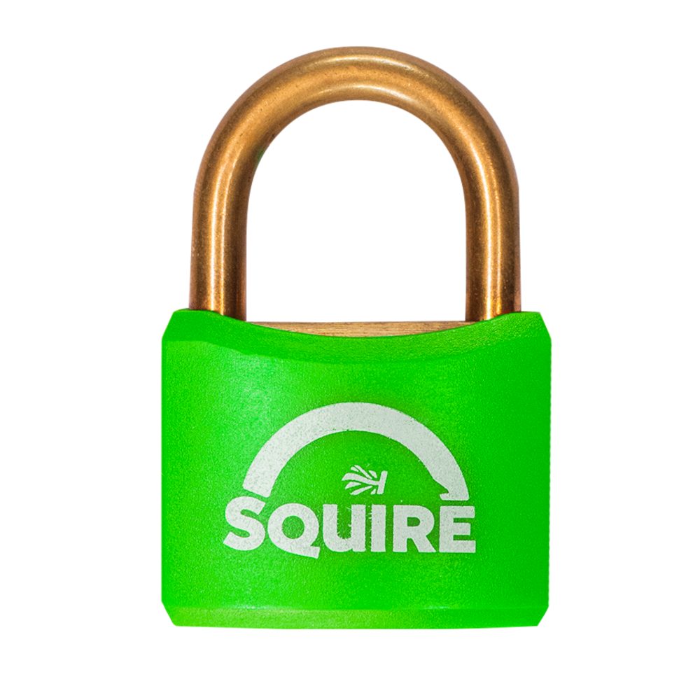 SQUIRE BR40 Open Shackle Brass Padlock With Brass Shackle KA
