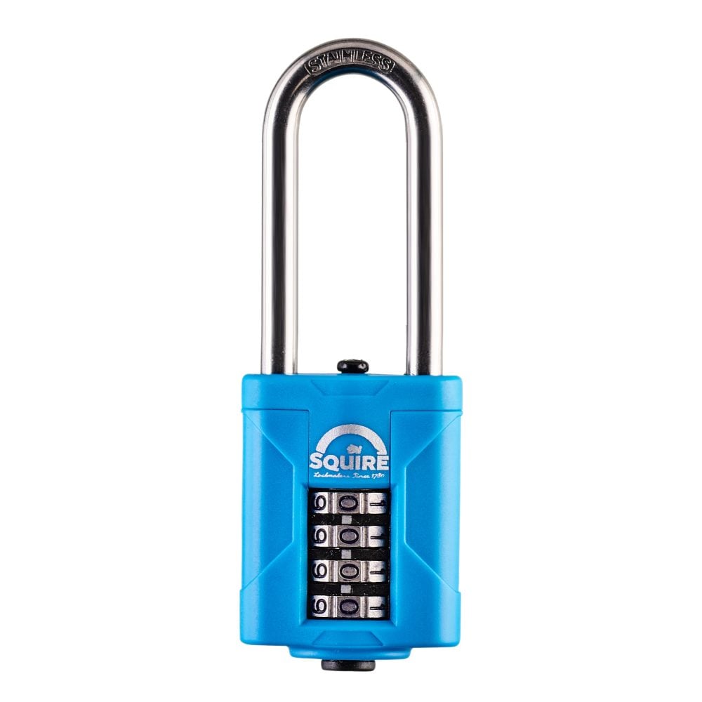 SQUIRE CP40S &amp; CP50S All-Weather Long Shackle Combination Padlock