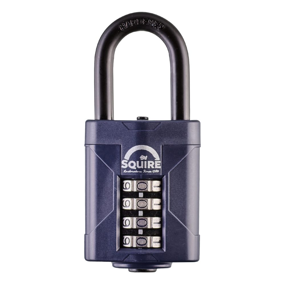 SQUIRE CP50 Series 50mm Steel Shackle Combination Padlock - L17114 - Blue - CP50/1.5