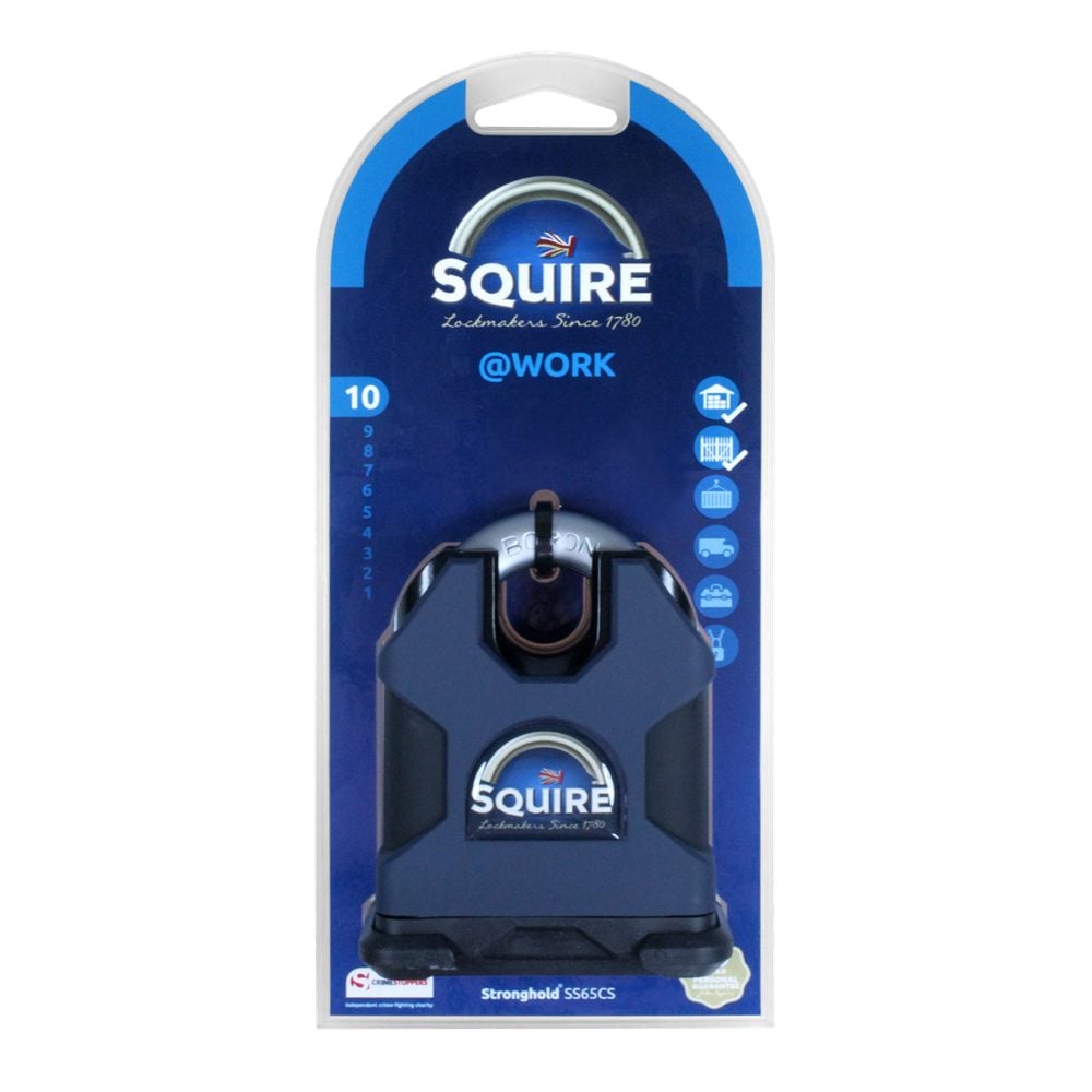 SQUIRE SS65CS Stronghold Steel Closed Shackle Padlock