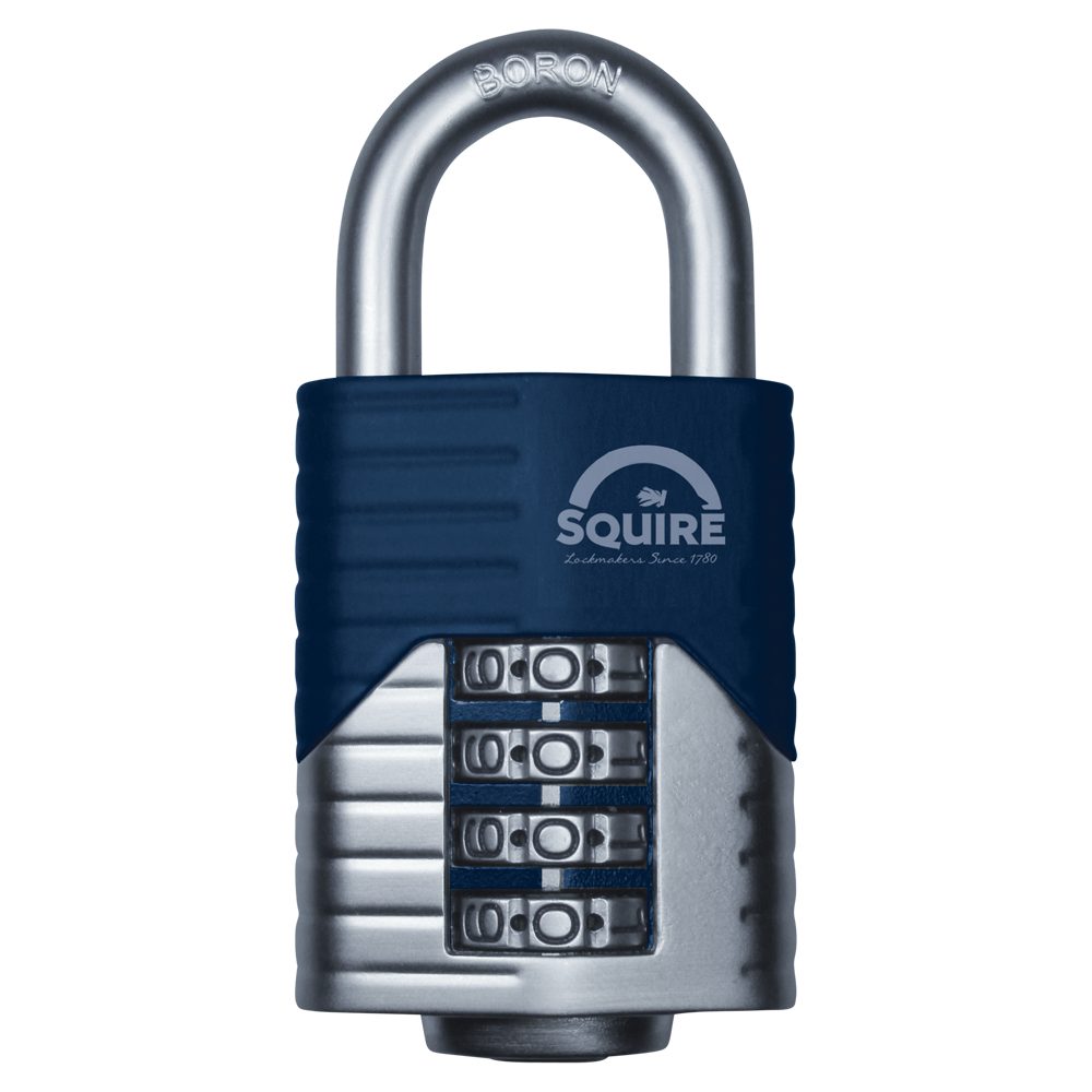 SQUIRE Vulcan Open Boron Shackle Combination Padlock - L27233 - Blue &amp;amp; Silver - VULCAN COMBI 50