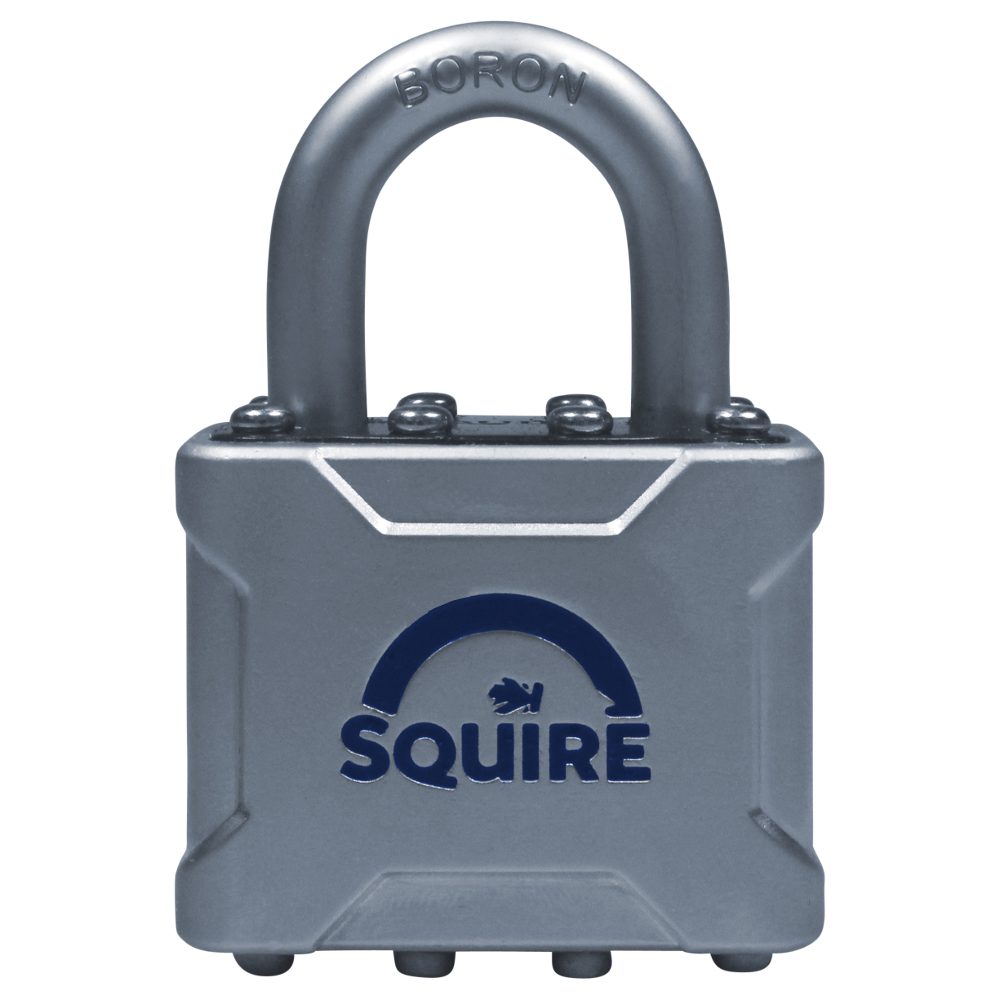 SQUIRE Vulcan Open Boron Shackle Padlock Key Locking - L27228 - Blue &amp;amp; Silver - VULCAN P4 40